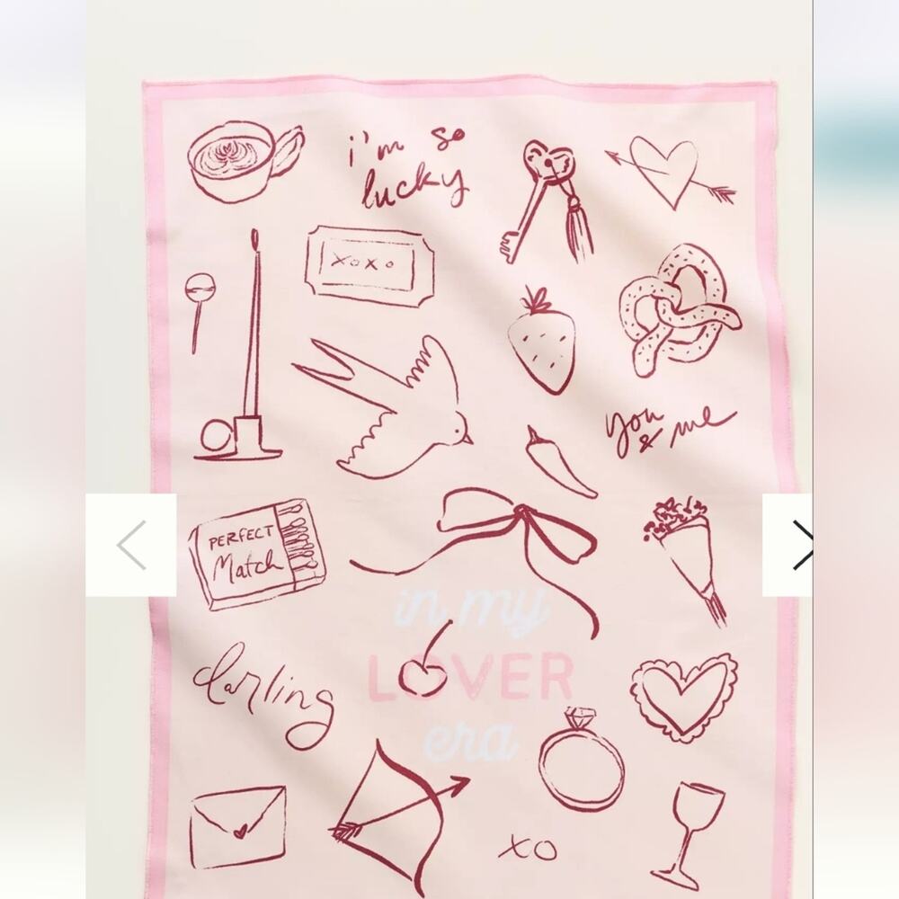 Anthropologie My Lover Era Dish Towel New